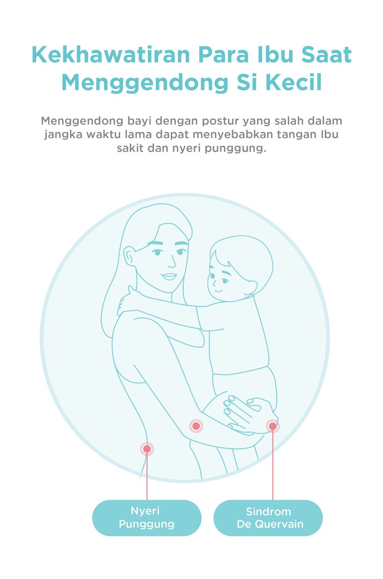 MOOIMOM Casual Hipseat Carrier - Gendongan Bayi description image