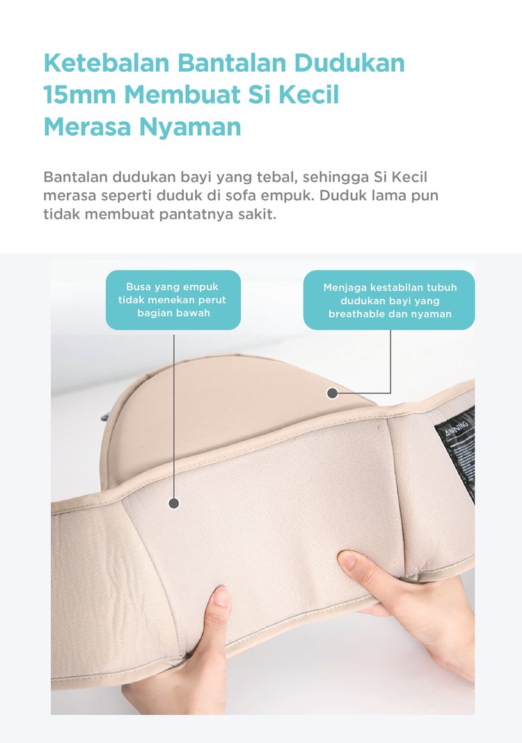 MOOIMOM Casual Hipseat Carrier - Gendongan Bayi description image