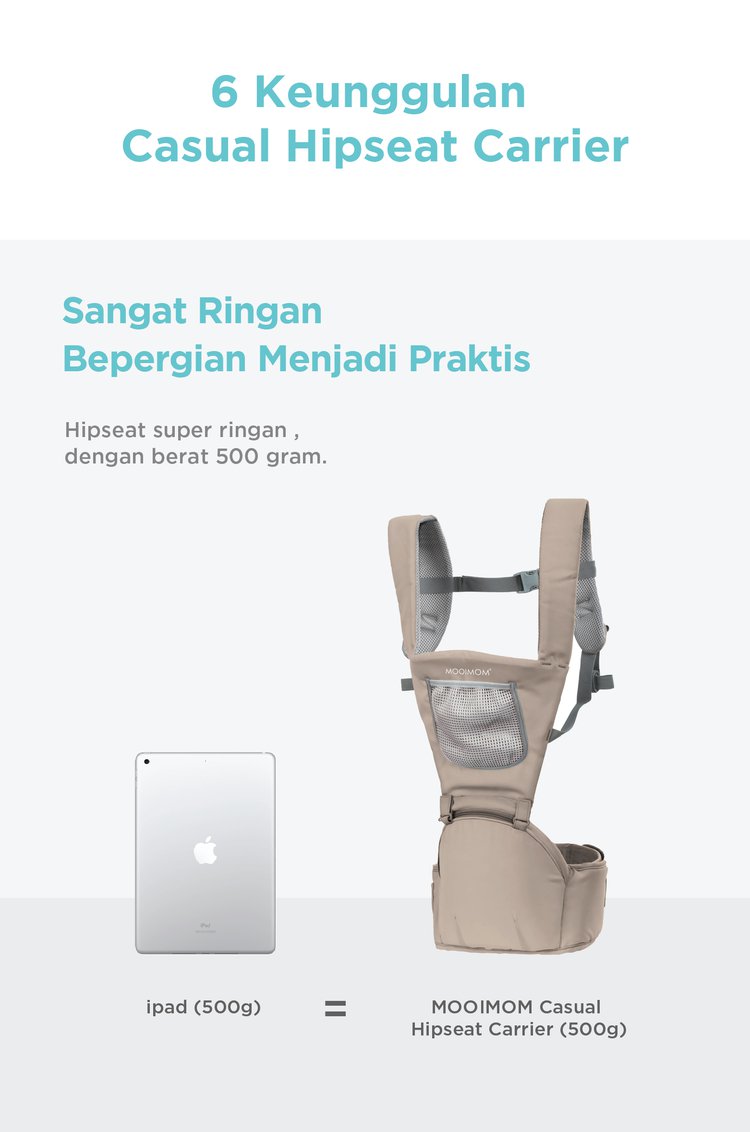 MOOIMOM Casual Hipseat Carrier - Gendongan Bayi description image