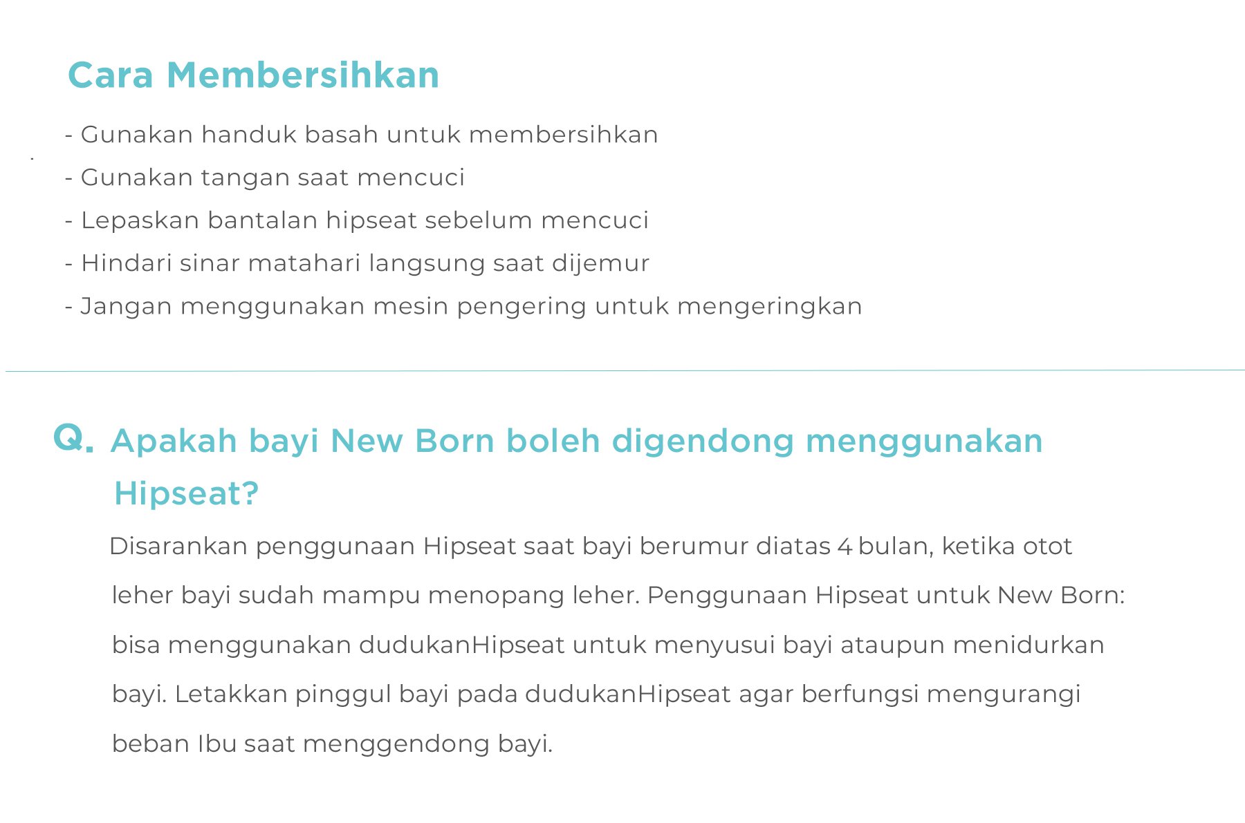 Nero Bianco Lightweight Hipseat Carrier - Gendongan Bayi Depan description image