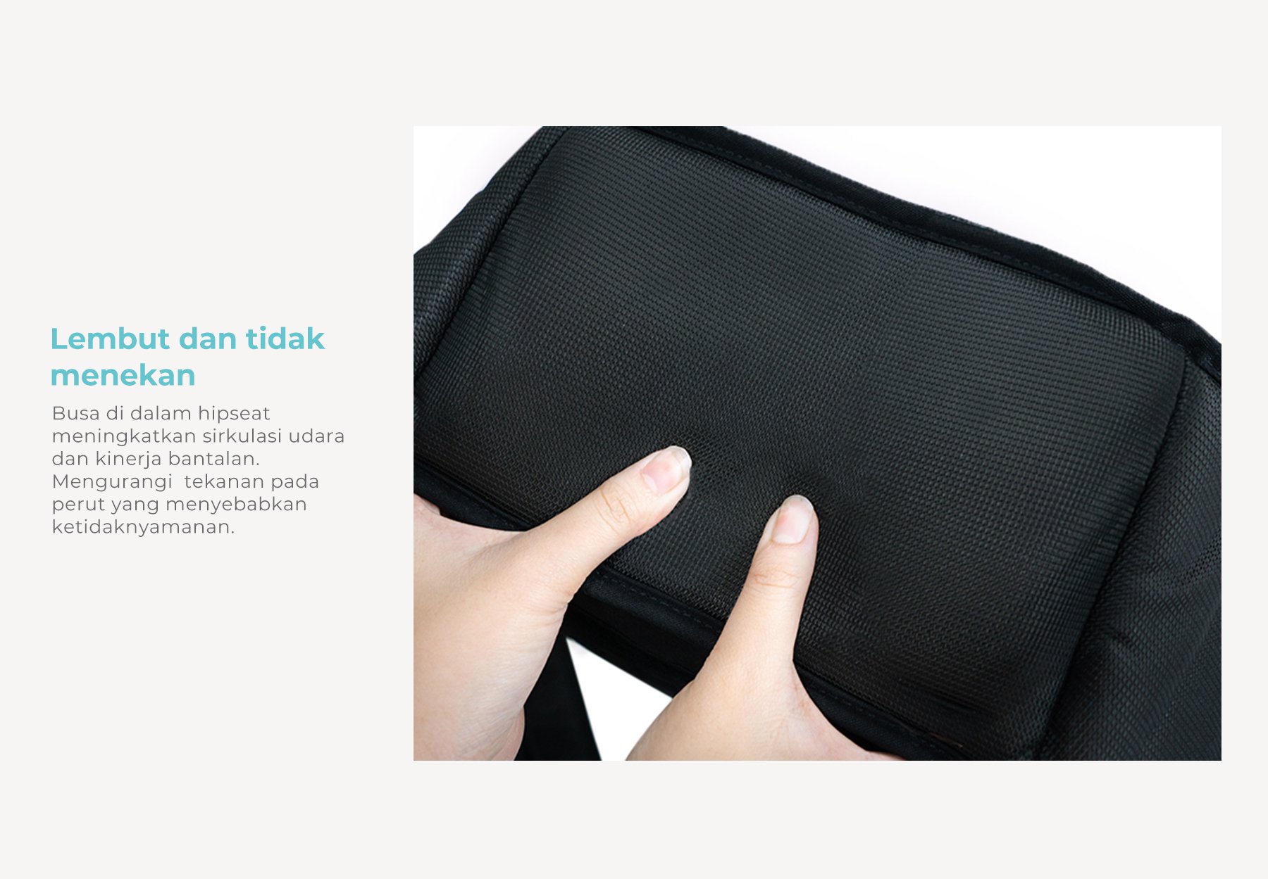 Nero Bianco Lightweight Hipseat Carrier - Gendongan Bayi Depan description image