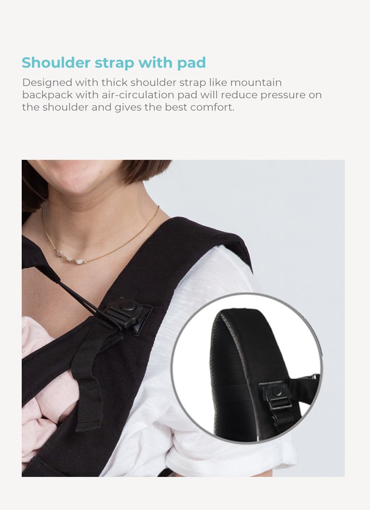 Nero Bianco Lightweight Hipseat Carrier - Gendongan Bayi Depan description image