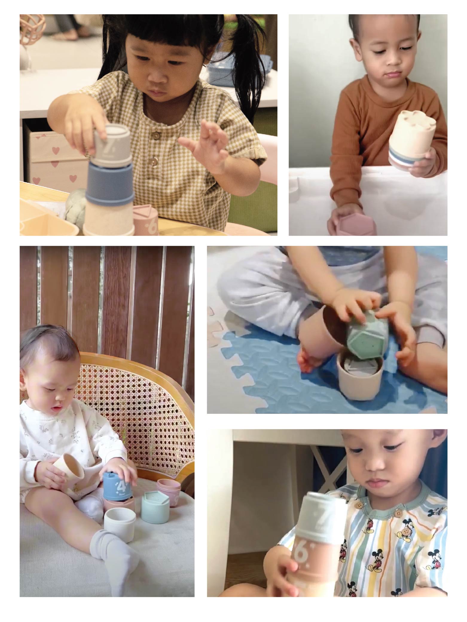 mugu Sensory Cup Toys - Mainan Susun Montessori Edukatif description image